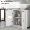 Bathroom Sink Cabinet, Pedestal Sink Cabinet with Adjustable Shelf, White