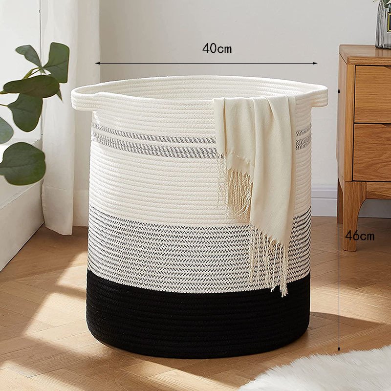 Cotton String Sundries Laundry Basket Magazine Snacks Storage Basket