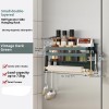 Refrigerator Shelf Side Storage Kitchen Magnetic Plastic Wrap Tissue Seasoning Side Multi-functional Punch Free Rack