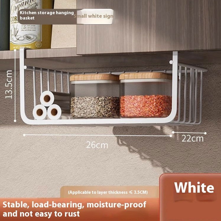 Hanging Partition Layered Seasoning Hanging Basket Cabinet Wall Cupboard Lower Hanging Rack