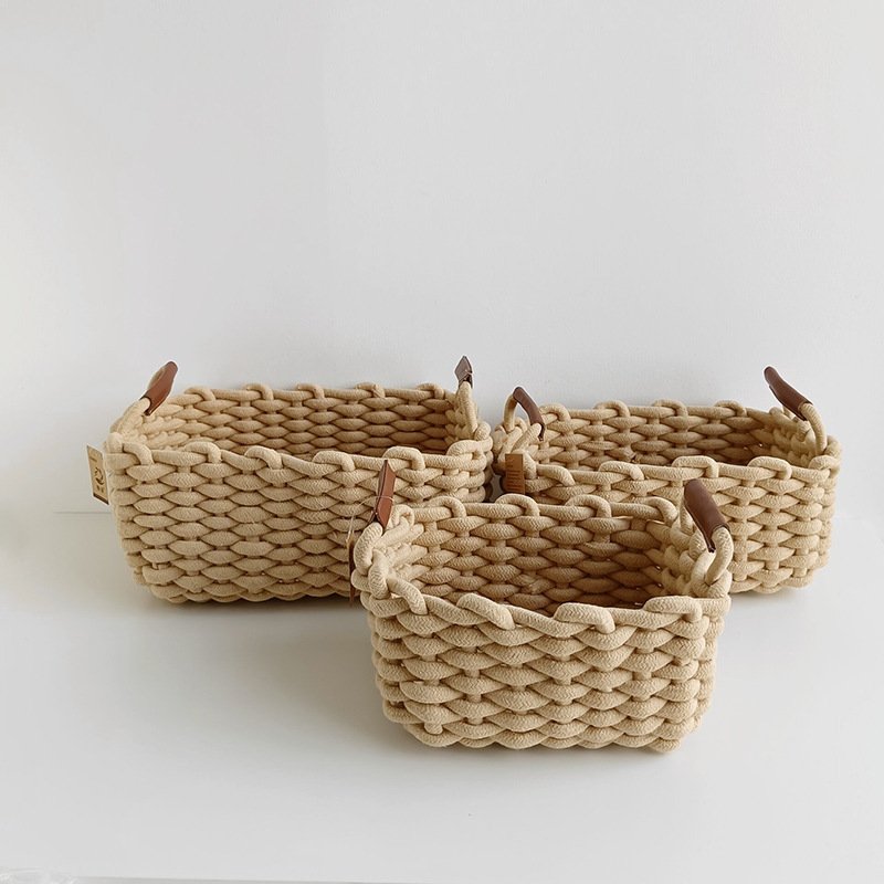 Cotton Cord Woven Storage Basket