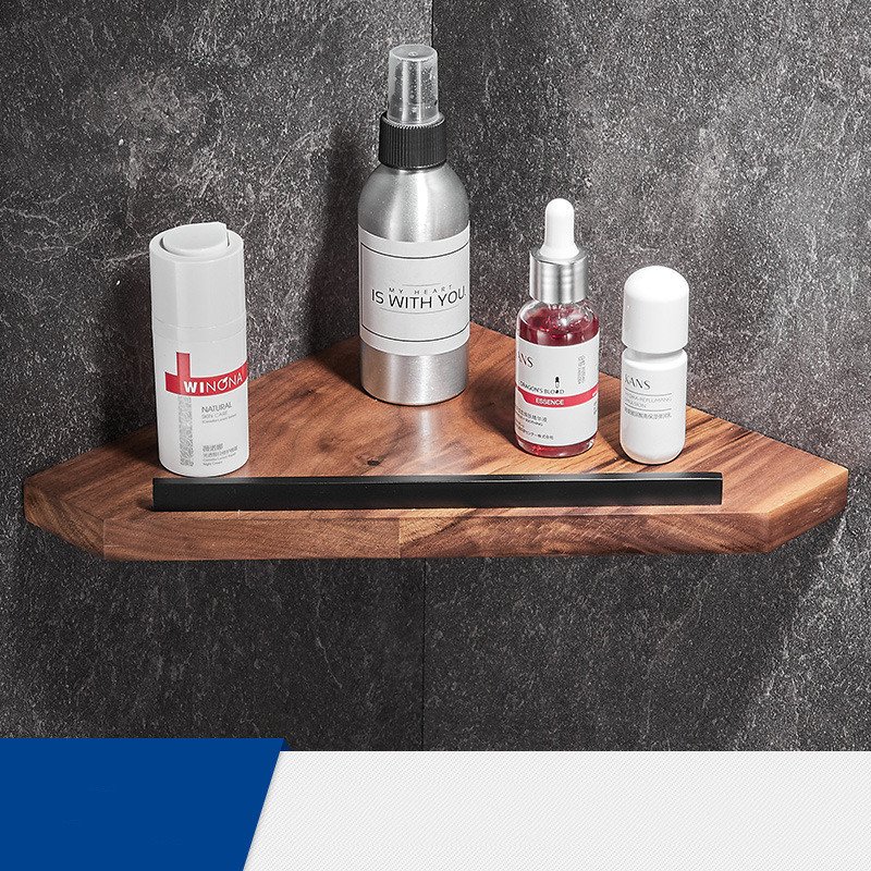 Solid Wood Collapsible Shelf Bathroom Set