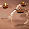Creative Spherical Transparent Glass Candlestick