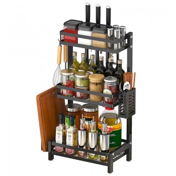 Stainless Steel Kitchen Rack Thickened Seasoning Rack Multi Layer Kitchen Seasoning Storage Rack