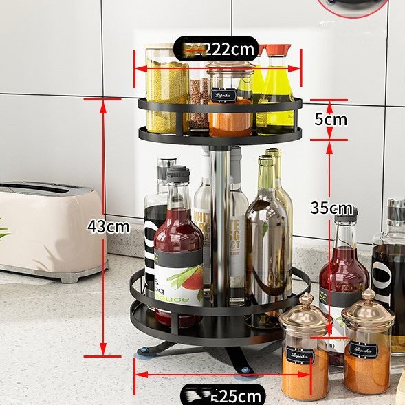 Kitchen Rotating Seasoning Without Perforation Seasoning Rack