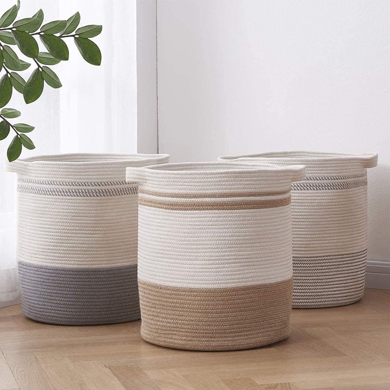 Cotton String Sundries Laundry Basket Magazine Snacks Storage Basket