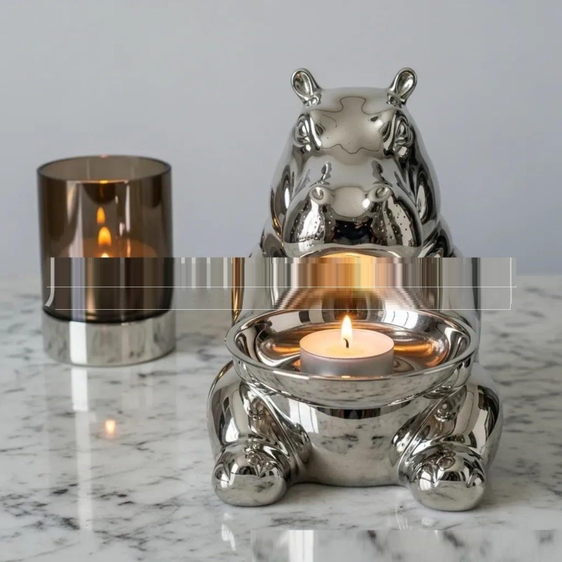 Silver Animal Candlestick Home Decorative Candlestick
