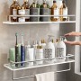 Bathroom No-Drill Storage Golden Shelf