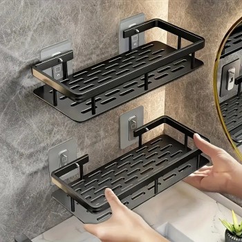 Square No-Drill Bathroom Shelf