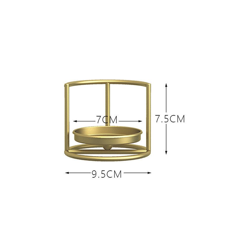 Hot Selling Simple Wrought Iron Candlestick Ring Candlestick Ornaments