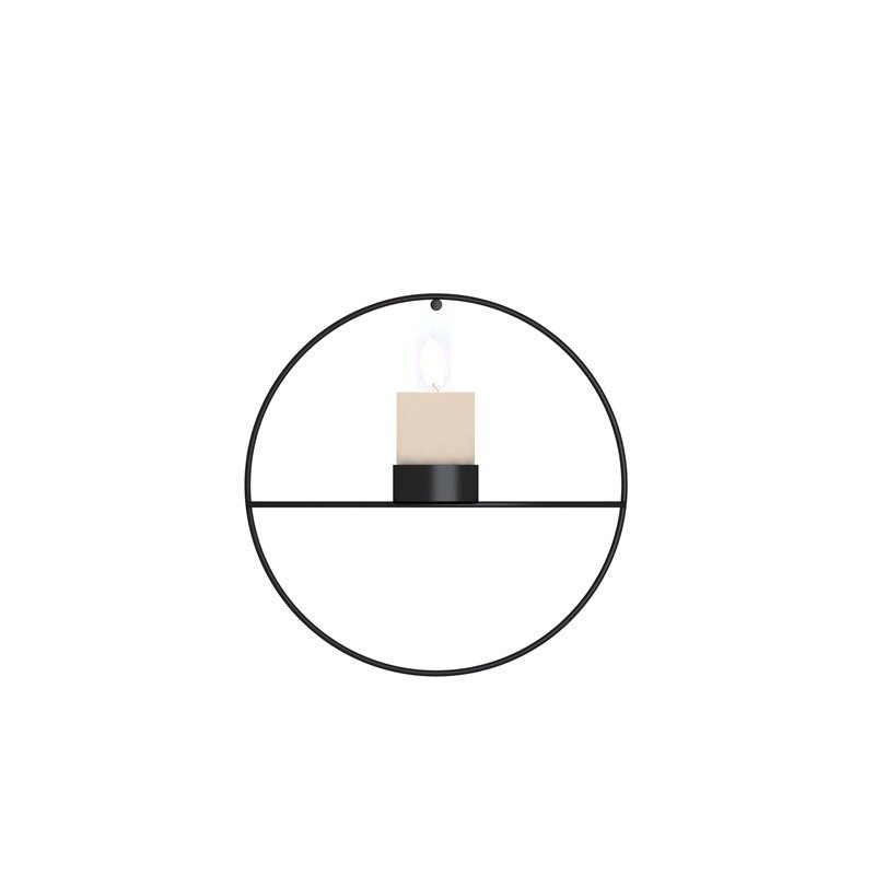 Black European Candlestick Cross-shaped Candlestick Shelf