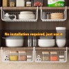 Hanging Partition Layered Seasoning Hanging Basket Cabinet Wall Cupboard Lower Hanging Rack