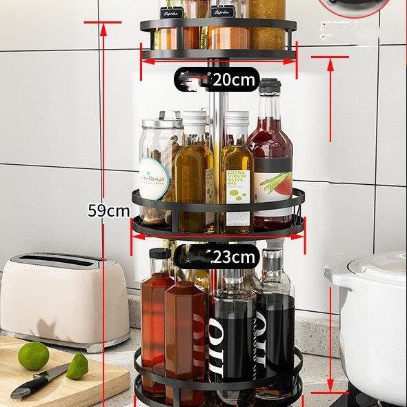 Kitchen Rotating Seasoning Without Perforation Seasoning Rack