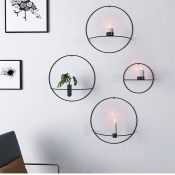 Black European Candlestick Cross-shaped Candlestick Shelf