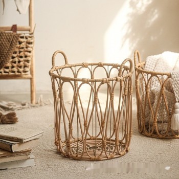 Rattan Storage Basket Woven Dirty Clothes Storage