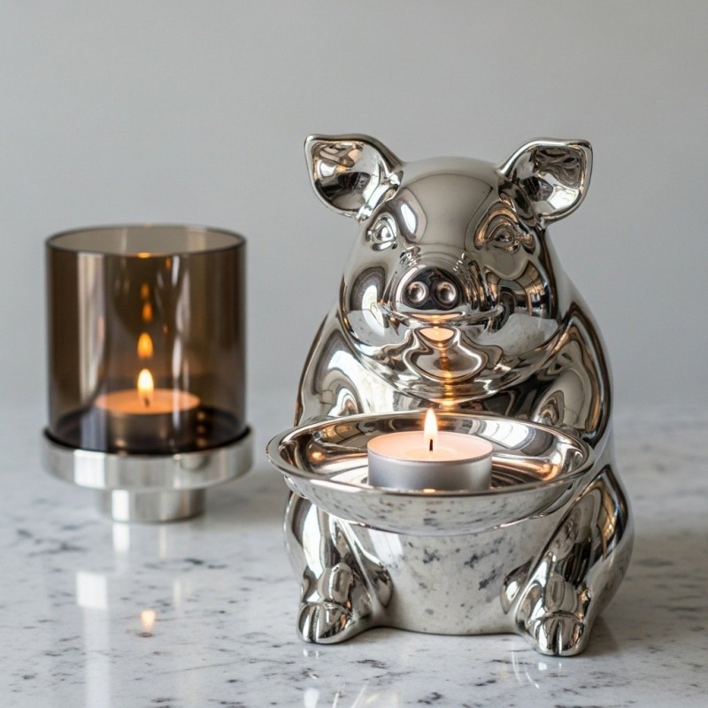 Silver Animal Candlestick Home Decorative Candlestick