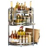 Stainless Steel Kitchen Seasoning Rack With Countertop